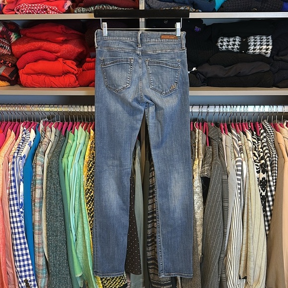 Express blue mid rise skinny 4 pocket jeans size 2 - Picture 4 of 4